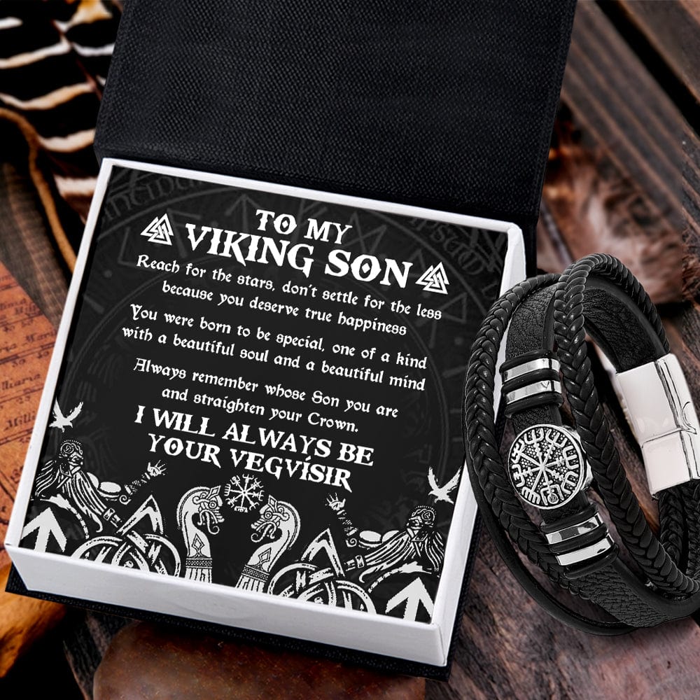 Vegvísir Bracelet - Viking - To My Viking Son - I Will Always Be Your Vegvísir - Gbbo16001