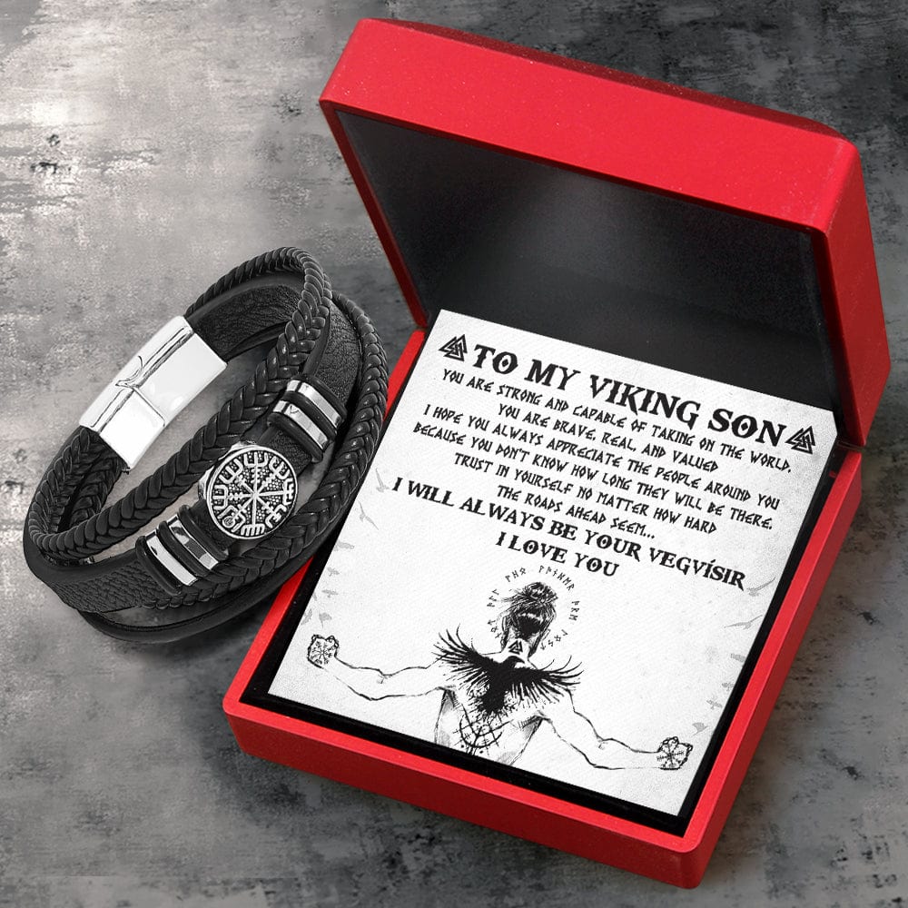 Vegvísir Bracelet - Viking - To My Viking Son - You Are Strong And Capable Of Taking On The World - Gbbo16002