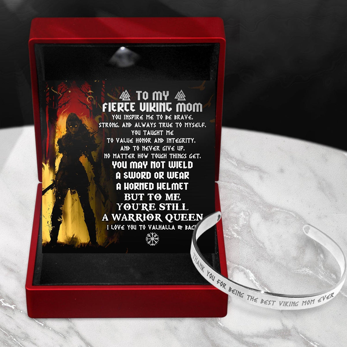 Viking Bracelet - Viking - To My Fierce Viking Mom - To Me You're Still A Warrior Queen - Gbzf19044