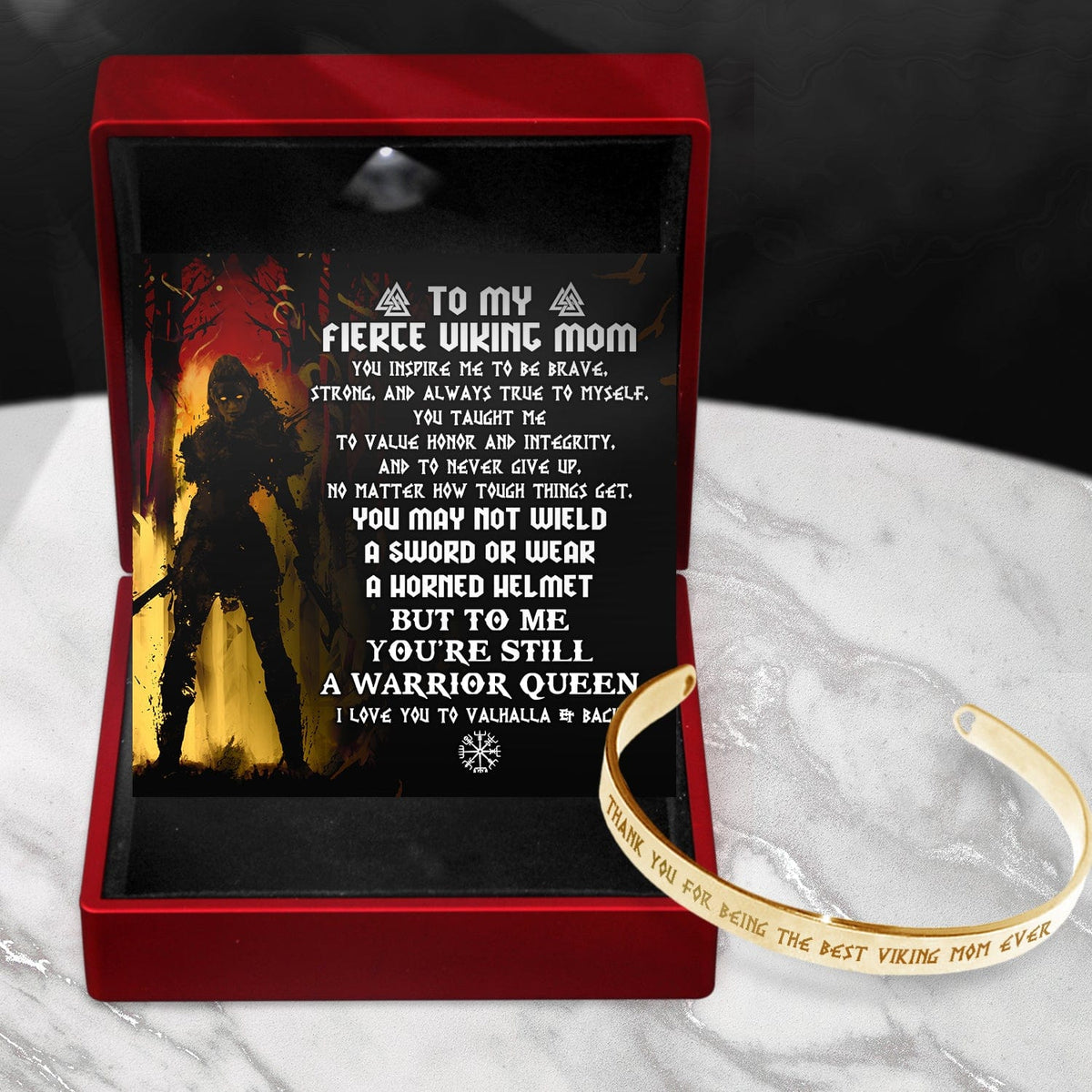 Viking Bracelet - Viking - To My Fierce Viking Mom - To Me You're Still A Warrior Queen - Gbzf19044