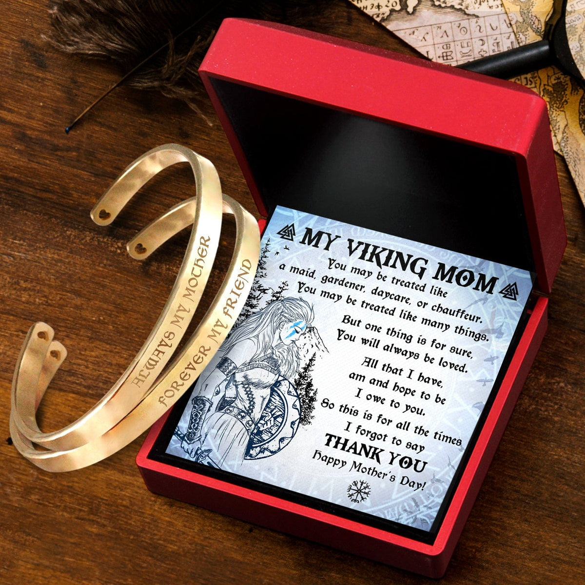 Viking Bracelets - Viking - To My Viking Mom - You Will Always Be Loved - Gbt19020