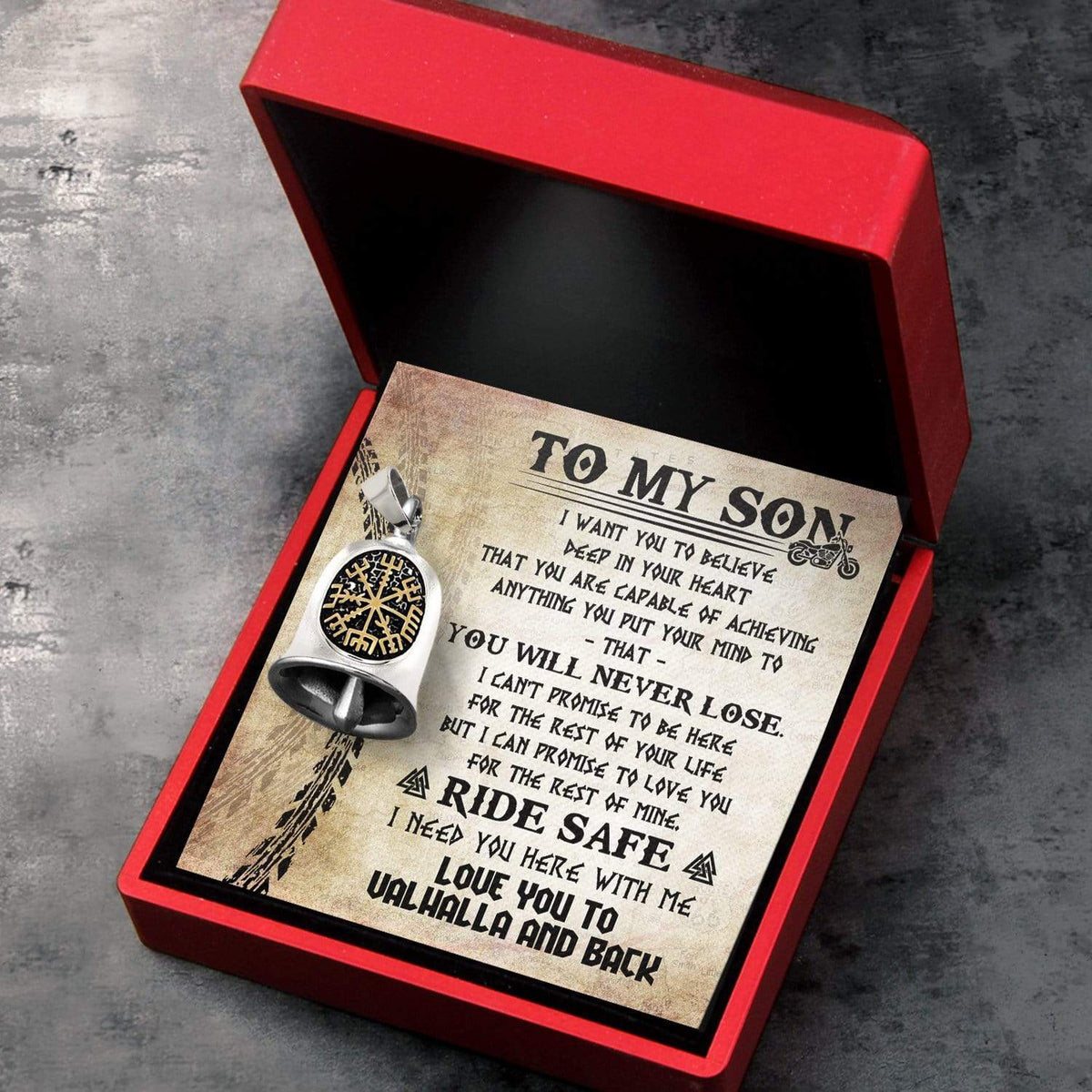 Viking Compass Bell - Viking - Biker - To My Son - You Will Never Lose - Gnzv16001
