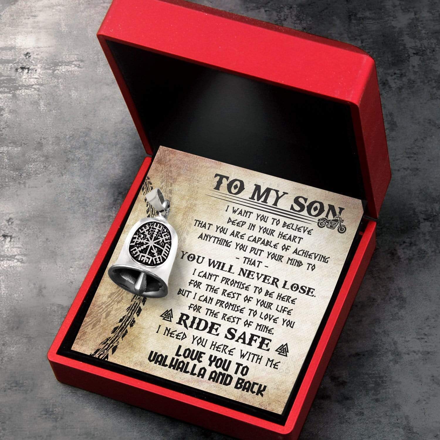 Viking Compass Bell - Viking - Biker - To My Son - You Will Never Lose - Gnzv16001