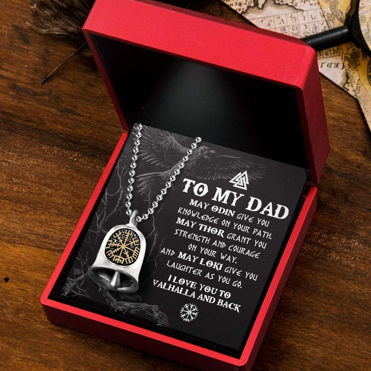 Viking Compass Bell - Viking - To My Dad - I Love You To Valhalla And Back - Gnzv18001