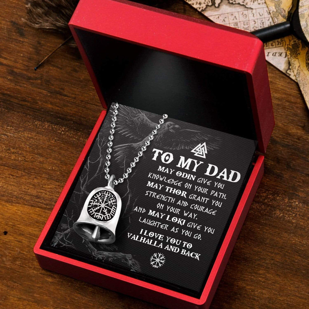 Viking Compass Bell - Viking - To My Dad - I Love You To Valhalla And Back - Gnzv18001