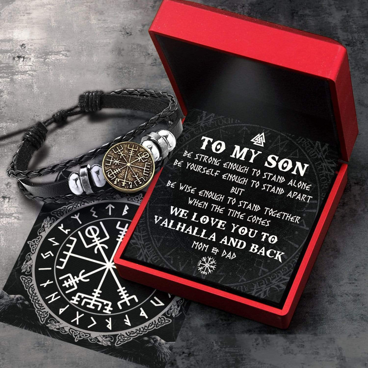 Viking Compass Bracelet - Viking - From Mom & Dad - To My Son - We Love You - Gbl16011