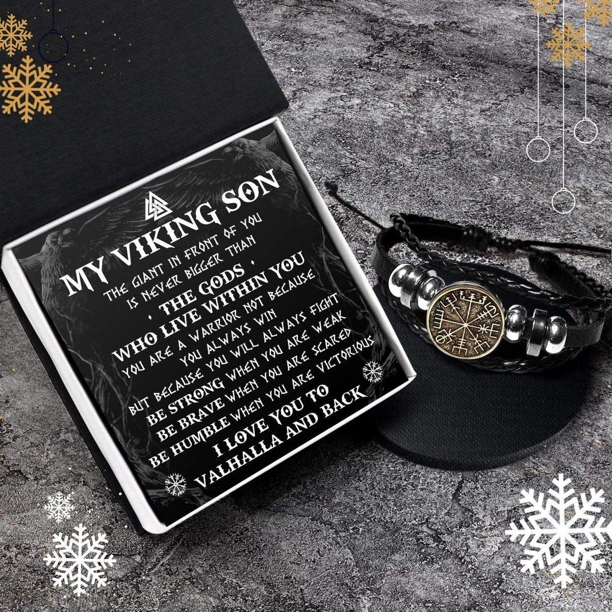 Viking Compass Bracelet - Viking - My Viking Son - I Love You Valhalla And Back - Gbla16003