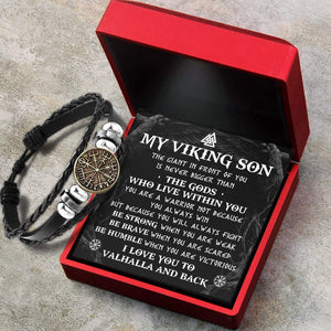 Viking Compass Bracelet - Viking - My Viking Son - I Love You Valhalla And Back - Gbla16003