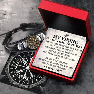 Viking Compass Bracelet - Viking - To Man - I Love You - Gbl26010