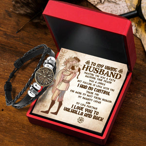 Viking Compass Bracelet - Viking - To My Husband - I Love You To Valhalla & Back - Gbla14002