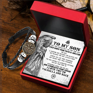 Viking Compass Bracelet - Viking - To My Son - I Love You To Valhalla And Back - Gbla16007