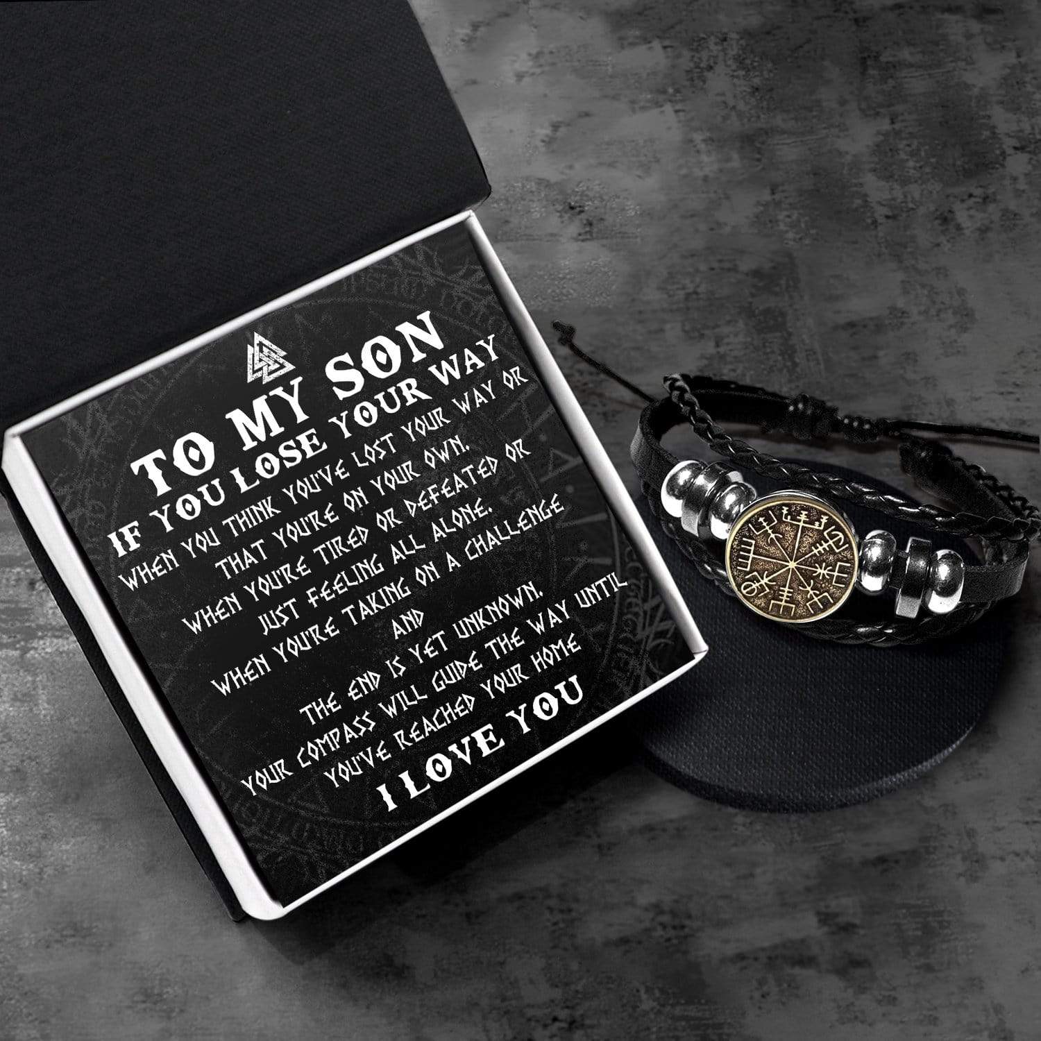 Viking Compass Bracelet - Viking -  To My Son - If You Lose Your Way - Gbl16011