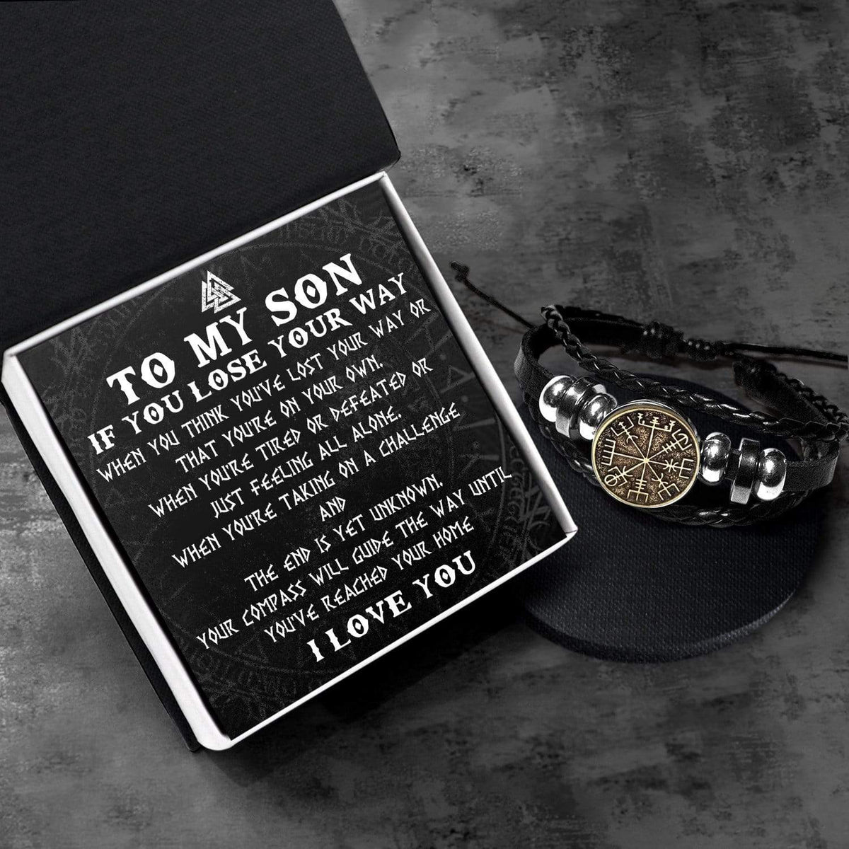 Viking Compass Bracelet - Viking -  To My Son - If You Lose Your Way - Gbl16011