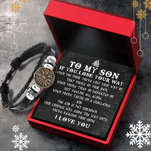 Viking Compass Bracelet - Viking -  To My Son - If You Lose Your Way - Gbl16011