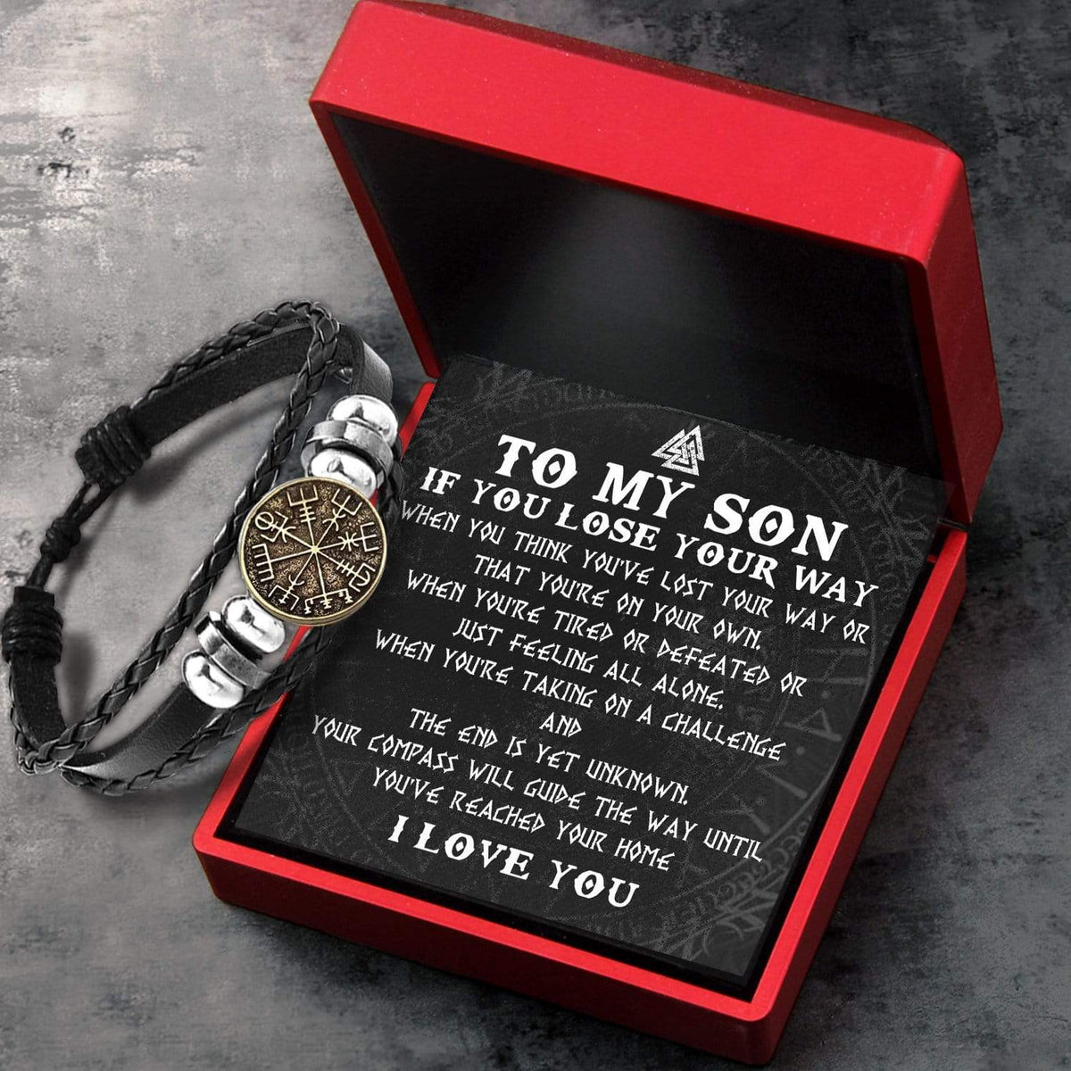 Viking Compass Bracelet - Viking -  To My Son - If You Lose Your Way - Gbl16011