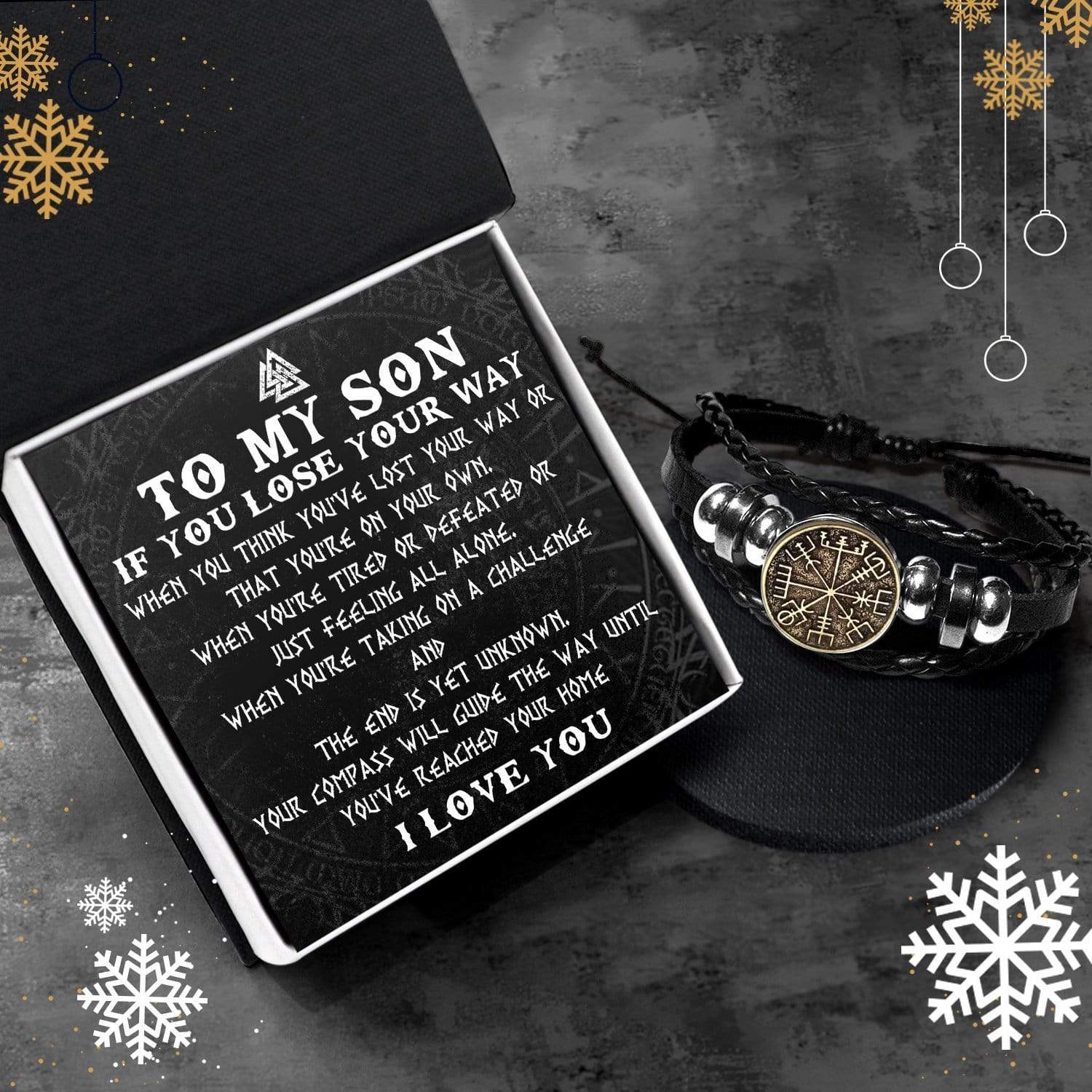 Viking Compass Bracelet - Viking -  To My Son - If You Lose Your Way - Gbl16011