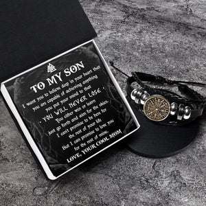Viking Compass Bracelet - Viking - To My Son - You Will Never Lose - Gbla16004
