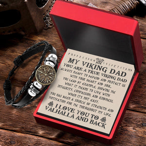 Viking Compass Bracelet - Viking - To My Viking Dad - You Are A True Viking Dad - Gbla18005
