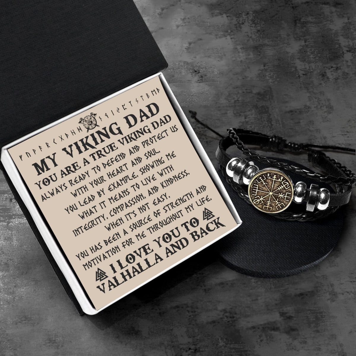 Viking Compass Bracelet - Viking - To My Viking Dad - You Are A True Viking Dad - Gbla18005