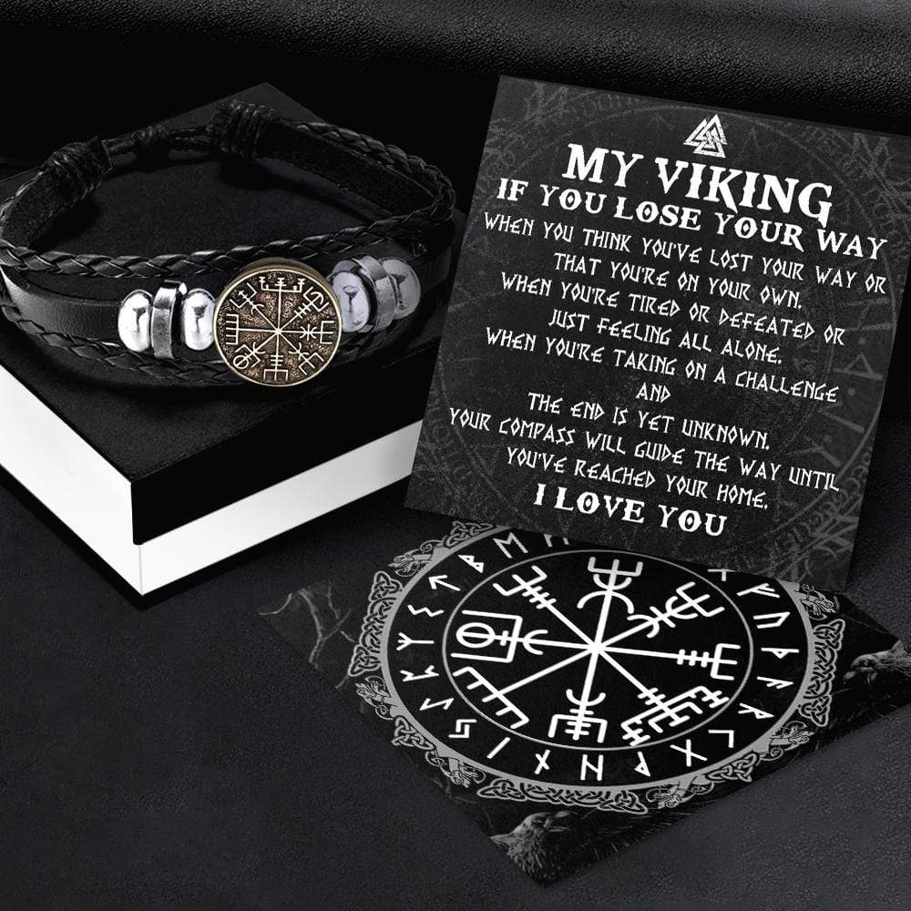 Viking Compass Bracelet - Viking - To My Viking - I Love You - Gbl26009