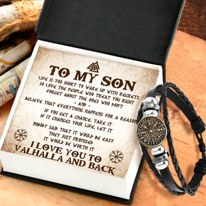 Viking Compass Bracelet - Viking - To My Viking Son - I Love You To Valhalla And Back - Gbla16006