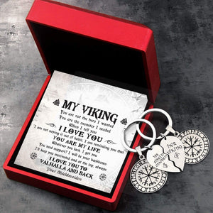 Viking Compass Couple Keychains - My Viking - You Are My Life - Gkdl26004