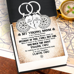 Viking Compass Couple Keychains - Viking - To My Viking Mom - Because Of You, I Will Not Fail - Gkdl19002
