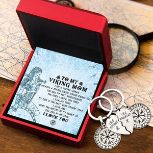 Viking Compass Couple Keychains - Viking - To My Viking Mom - You Are My Best Shieldmaiden - Gkdl19001