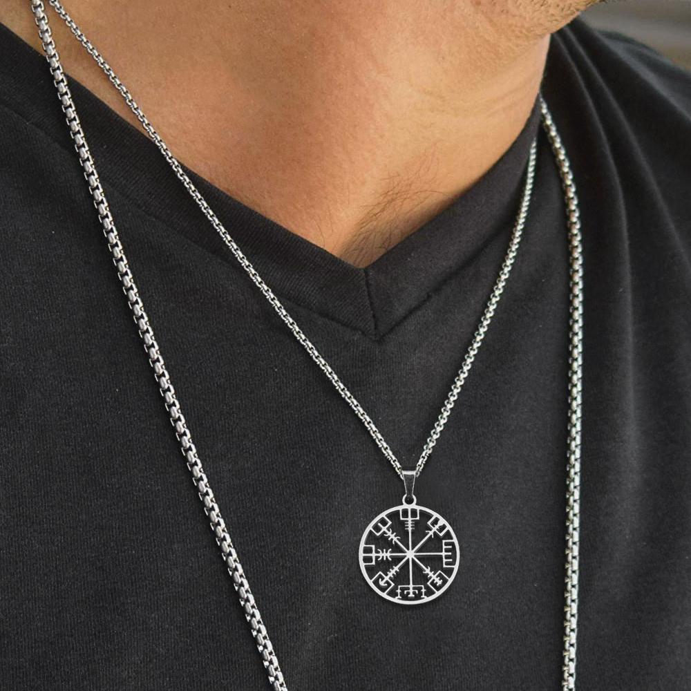 Viking Compass Necklace - My Awesome Viking Man - You Are My Life