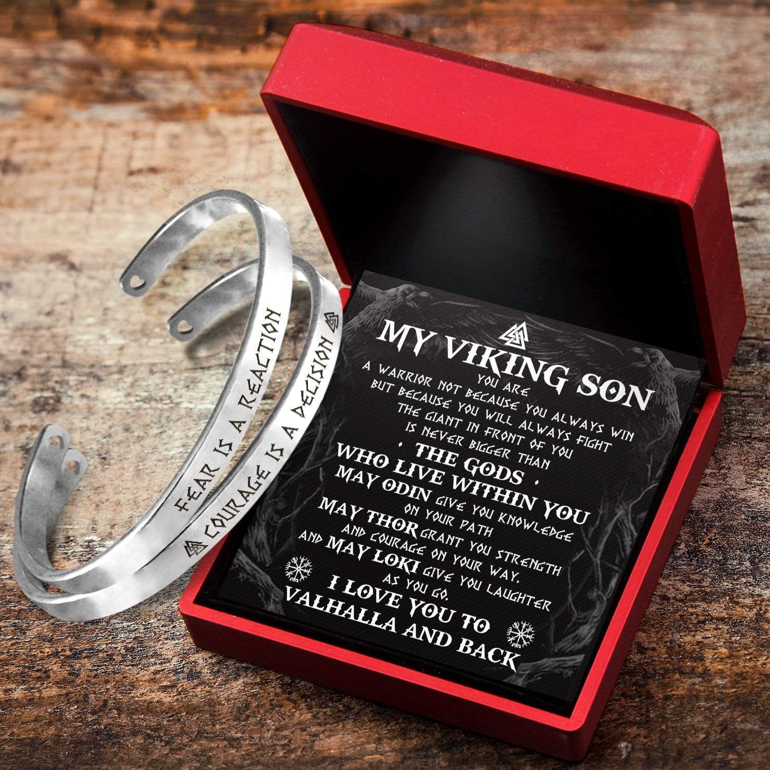 Viking Couple Bracelets - Viking - My Viking Son - I Love You To Valhalla And Back - Gbt16002