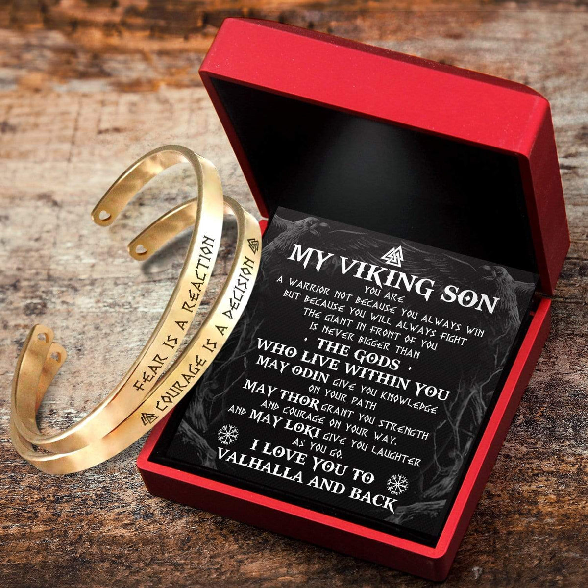 Viking Couple Bracelets - Viking - My Viking Son - I Love You To Valhalla And Back - Gbt16002