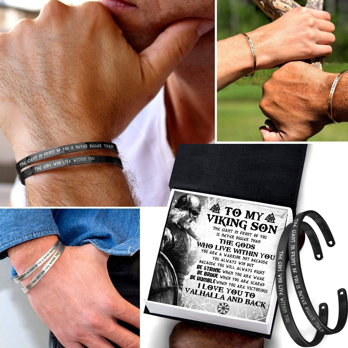 Viking Couple Bracelets - Viking - To My Viking Son - I Love You To Vahalla And Back - Gbt16001