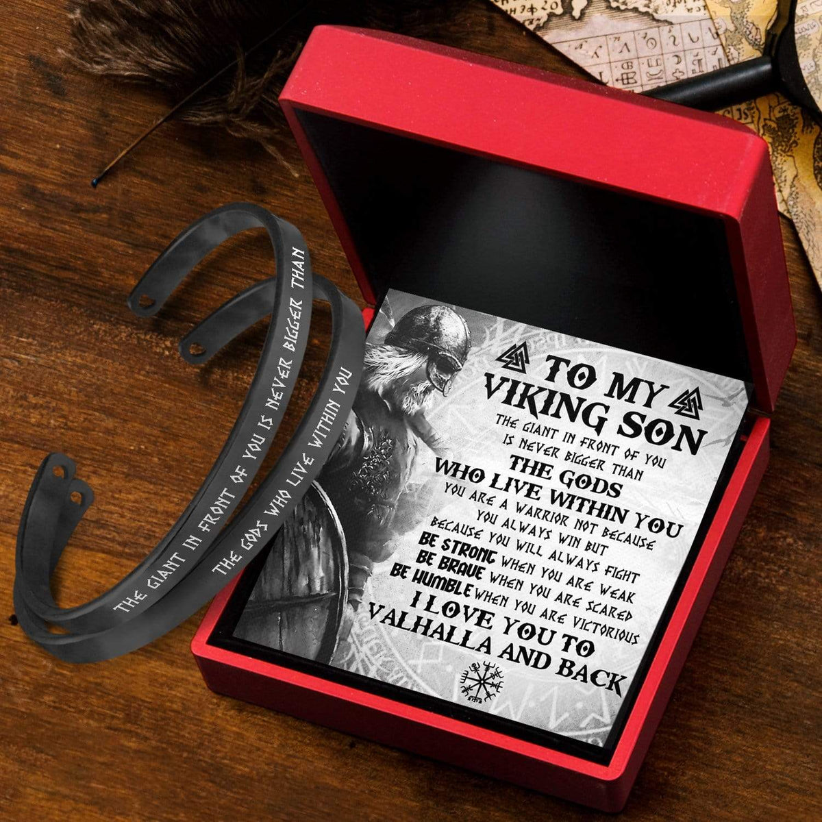 Viking Couple Bracelets - Viking - To My Viking Son - I Love You To Vahalla And Back - Gbt16001
