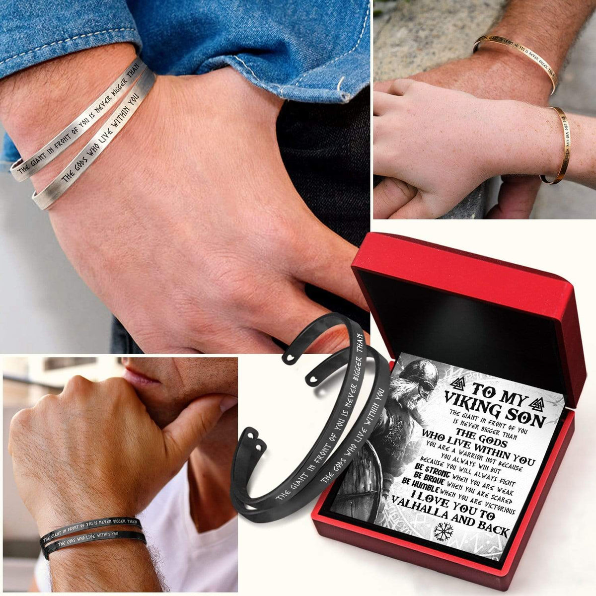 Viking Couple Bracelets - Viking - To My Viking Son - I Love You To Vahalla And Back - Gbt16001