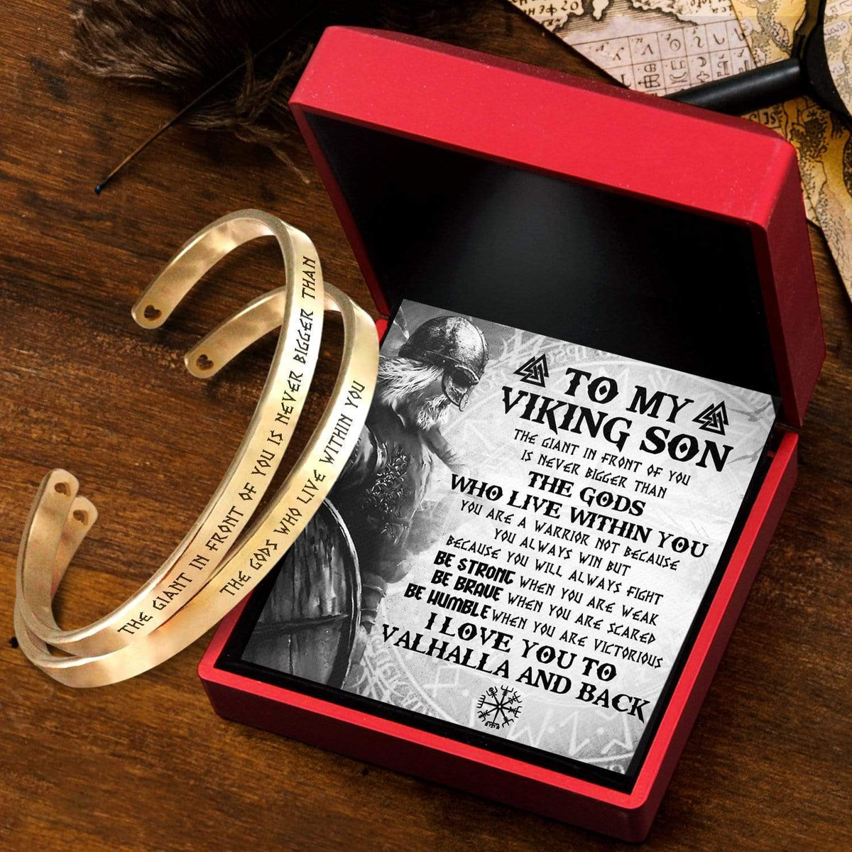 Viking Couple Bracelets - Viking - To My Viking Son - I Love You To Vahalla And Back - Gbt16001