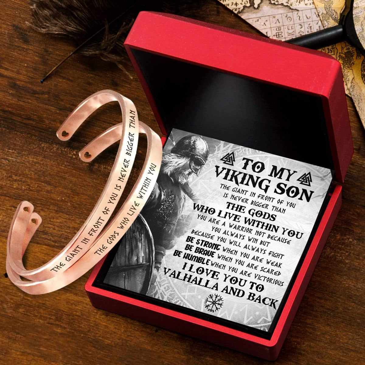 Viking Couple Bracelets - Viking - To My Viking Son - I Love You To Vahalla And Back - Gbt16001