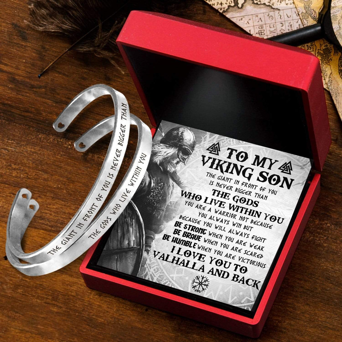 Viking Couple Bracelets - Viking - To My Viking Son - I Love You To Vahalla And Back - Gbt16001