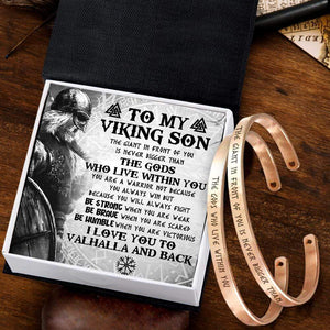 Viking Couple Bracelets - Viking - To My Viking Son - I Love You To Vahalla And Back - Gbt16001