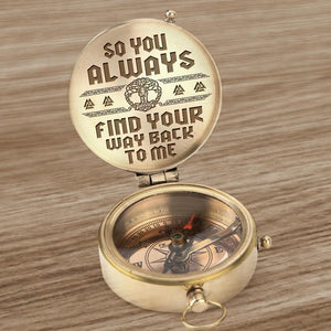 Viking Engraved Compass - My Man - So You Always Find Your Way Back To Me - Gpb26040