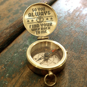 Viking Engraved Compass - My Man - So You Always Find Your Way Back To Me - Gpb26040