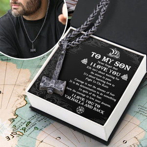 Viking Hammer Necklace - Viking - To My Son - I Love You To Vahalla And Back - Gnfr16005