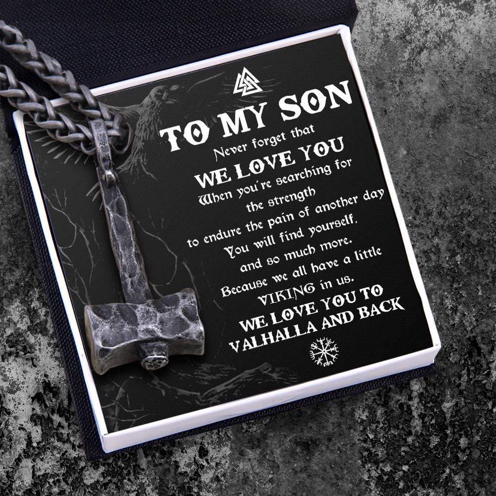 Viking Hammer Necklace - Viking - To My Son - We Love You - Gnfr16001