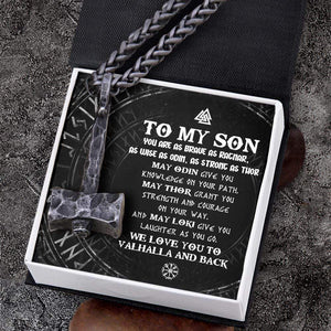 Viking Hammer Necklace - Viking - To My Son - We Love You To Vahalla And Back - Gnfr13002