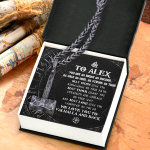 Viking Hammer Necklace - Viking - To My Son - We Love You To Vahalla And Back - Gnfr16002