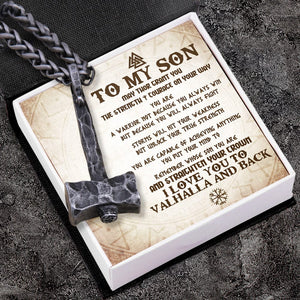 Viking Hammer Necklace - Viking - To My Son - We Love You To Vahalla And Back - Gnfr16003
