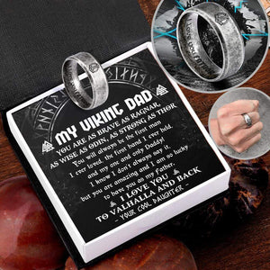 Viking Hammer Ring - Viking - To My Viking Dad - From Daughter - My One And Only Daddy - Gri18010