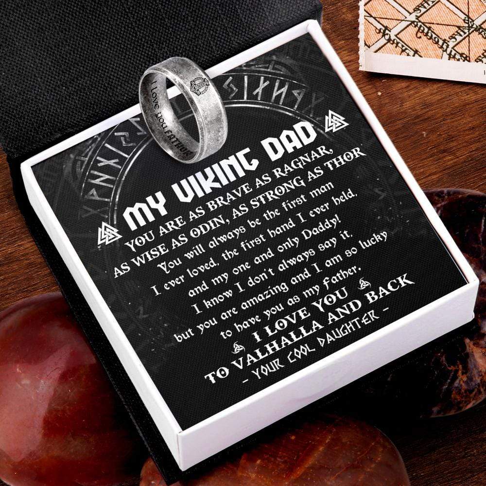 Viking Hammer Ring - Viking - To My Viking Dad - From Daughter - My One And Only Daddy - Gri18010