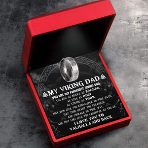 Viking Hammer Ring - Viking - To My Viking Dad - I Love You To Valhalla And Back - Gri18006