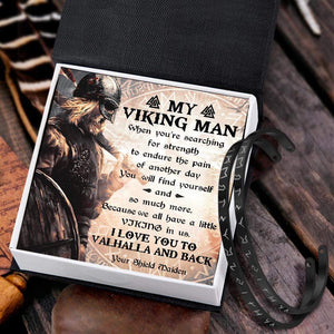 Viking Rune Couple Bracelets - My Viking Man - I Love You To Valhalla And Back - Gbt26022