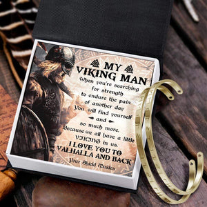 Viking Rune Couple Bracelets - My Viking Man - I Love You To Valhalla And Back - Gbt26022